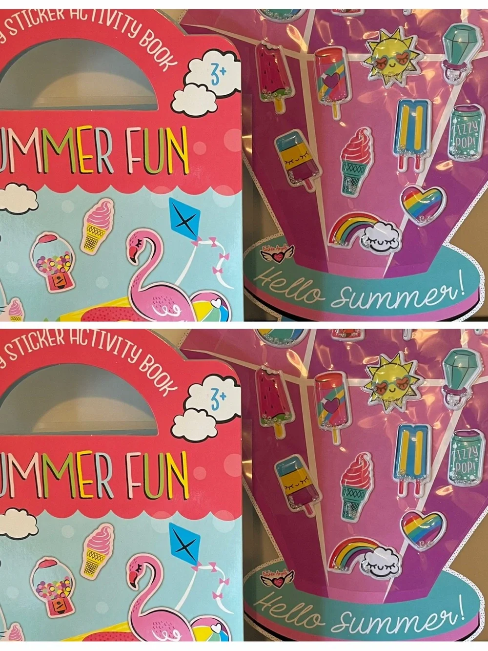 Kids Toys SUMMER Fun Puffy Sticker Activity Book & Stickers Bundle